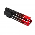 CERAKOTE GRADIENT| AR-15 ANGLE CUT CLAMP ON M-LOK 7 INCH HANDGUARD- BLACK BASE- GRADIENT- RED -MADE IN U.S.A